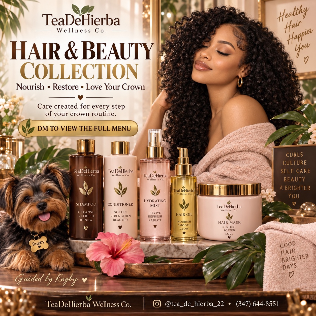 Hair and beauty products with Rugby